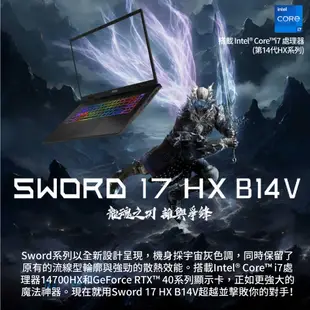 MSI 微星 Sword 17 HX B14VEKG-023TW 17吋 16G i7 電競 1TB 筆電 MSI705