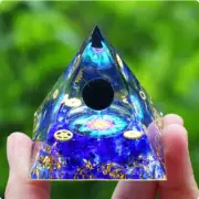 Crystals Stone Orgone Pyramid Energy Generator Natural Amethyst Peridot L