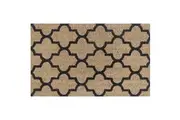 Solemate Premium Geometric Mat Biodegradable 50x80cmCoconut Coir Natural & Black