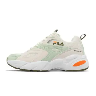 Fila 休閒鞋 Defender 女鞋 米白 綠 厚底 增高 老爹鞋 斐樂 5J907X116