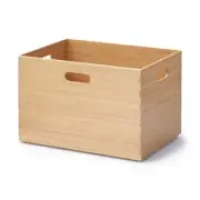 MUJI Stackable Bamboo Rectangular Box Storage Big 37cm x 26cm x 24.5cm New