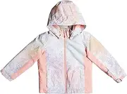 [Roxy] Little Girls Snowy Tale Insulated Snow Jacket (3, Bright White Splash (WBB3))