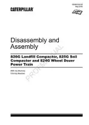 Caterpillar 826G 825G Compactor Power Train Disassembly Assembly Service Manual