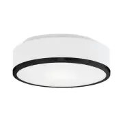 Kuzco Charlie 12" LED Flush Mount, Black/Opal, 5CCT - FM6012-BK-5CCT