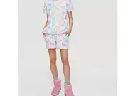 Peter Alexander Women’s Colourful Cat Shorts/Sleep Tee PJ Set - L, XL