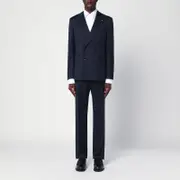 [Tagliatore] Navy Blue Double-breasted Wool Suit 52 IT Blue