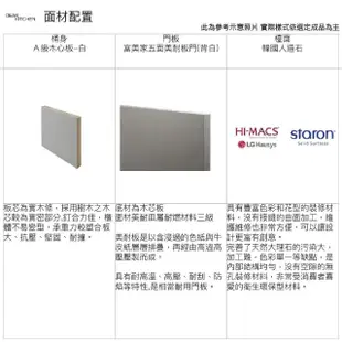 【DEOR 德曜居家】240公分廚具 莊頭北電器 DANCO鋁抽 隱藏式排油煙機雙口玻璃檯面爐落地式烘碗機(親愛廚房)