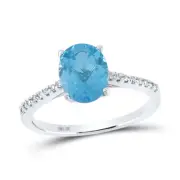 1/10CTW-DIA 2 1/5CT-BT SYNTHETIC GEMSTONE RING