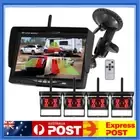 7" Digital Wireless Quad Monitor BSD 4x Backup Camera RearView Reverse for Truck