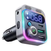 FM Transmitter Car Bluetooth Wireless Adapter Type-C USB Charger Hands Free AUX