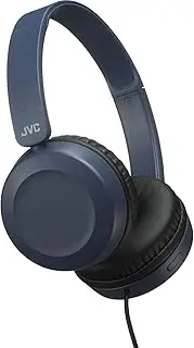 JVC HA-S31M Wired Over-Ear Headband Headphones with Microphone & Remote - Slate Blue