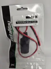 INSTALL BAY CLA CIGARETTE LIGHTER ADAPTER FEMALE/RED BLACK CABLE