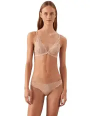 [Calvin Klein] Sensual Stretch Lace Thong in Cedar