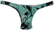 La-pomme(ラ ポーム) La Paume 722026 Bikini Panties, Unisex, SLKS Fabric, Glossy, Smooth and Smooth Feel, Camouflage Print, No Hugging, Ultra Small, Rio Back Bikini, Rapom Brand, Made in Japan