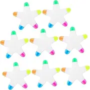 GARIOUANS 8pcs Pentagram Highlighter Mini Marker Highlighter Star Pen Color Pen School Office Stationery Aesthetic School Supplies