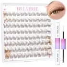 Brown Wispy Lash Extension Kit 96pcs DIY Cluster Lashes C/D Curl Ruairie