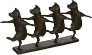 Dancing Pig Chorus Line Cast Iron Statue [Kitchen]