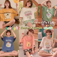 在飛比找蝦皮購物優惠-夏季新款韓國睡衣 女生睡衣套裝 純棉卡通睡衣 短袖兩件式睡衣