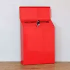 Lockable Letter Storage Box Iron Newspaper Box Pastoral Style Mailbox Office