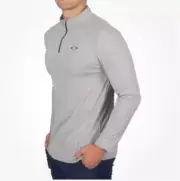 NWT Oakley Men's Original Quarter Zip Pullover Neutral Grey Heather Sz L