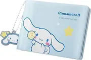 [Many Rainbows] Cinnamoroll Card Holder Case Pocket Wallet Organizer with Charm Pendant - 6 Card Slots, Blue, Compact