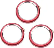 SHINEOFI 3pcs Metal Camera Lens Guard Circle Premium Protection for Durable Red Metal Ring Case All Coverage Easy Application for Rear Back Lens Protection