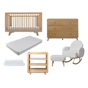 Aspen Natural Seven Piece Nursery Furniture Set