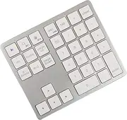 2.4G Bluetooth Number Pad Ultra-Thin Wireless Numpad USB Rechargeable Numeric Keypad for iOS Android Window White