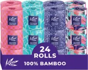 100% Bamboo Organic Chemical-Free Bulk Toilet Paper, Cloud-Like Softness, Plant-