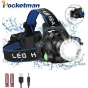 1PC Headlamps Zoomable Headlight Head Torch Flashlight Head lamp by 18650battery