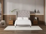My Style Winged Headboard & Slimline Base - Double / Haze / Slimline Base