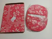 Temp-tations Set of 2 Mini Oven Mitts/Potholders Terrycloth ~ Pink with gift box