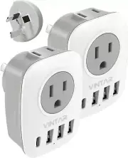 [2-Pack] Australia New Zealand Power Plug Adapter, VINTAR Australia Travel