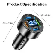 QC3.0 4 USB Port Super Fast Car Charger Adapter for iPhone Samsung Android Phone