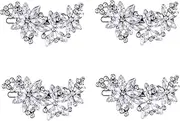 Goledwedy Hair Clips (4PCS) Fancy Bridal Hair Clips Crystal Hair Clip Barrette Hair Barrettes for Women Rhinestone Hair Accessories