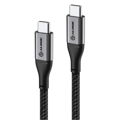 P - Alogic 30cm Super Ultra USB 2.0 USB-C to USB-C Cable 5A/480Mbps Space Grey