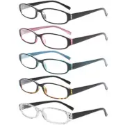 Reading Glasses 5 Pairs Spring Hinge Comfort Fashion Quality Readers for Men ...