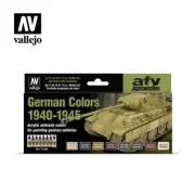 German WWII Colors 1940-1945 8 colors set 71206 VALLEJO