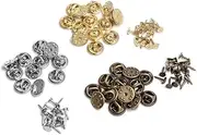 [MAGICLULU] Elegant Lapel Pins Brooch Clasps Set 11.5mm Pin Backs Tie Tacks Lapel Holders Diy Jewelry Accessories Clutch Badge for Men Women (100 Pieces)