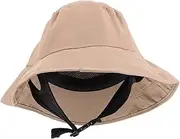 [Abaodam] Unisex Sun Shade Hat Wide Brim Fashionable Visor Breathable Cool Design for Outdoor Activities for Beach Fishing and Sports Khaki