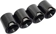 Compatible For BMW M2 M3 M4 G80 G82 G83 G87 2020+ Exhaust UpgradeCarbon Fiber Black M Logo Muffler Nozzle Tip Exhaust Head(Carbon fiber 3)