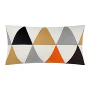 Colorful Velvet Pillow Cover Decorative Lumbar Cushion Cover Triangle C 12x24
