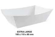 200pcs XL disposable Cardboard Takeaway Food Tray Container Catering Kraft Paper