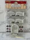 Lemax Village Collection Plastic Arbor & Picket Fences with Decorations Set