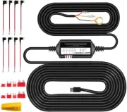 ACC Hardwire Kit for Dashcams, 12Ft Type-C USB, 5V/2.5A, Low Voltage Protection