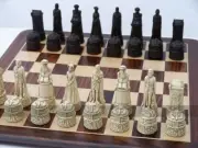 Berkeley Scottish History Chess Set (cream/brown, no board)