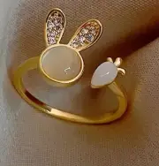 Easter Bunny Ring - Adjustable Size