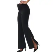 SPANX The Perfect Double Split Pant Classic Black Women's Size Large NWT