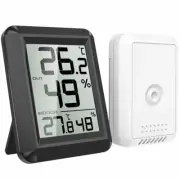 Digital Hygrometer Indoor Outdoor Thermometer Humidity Gauge Monitor Temperature