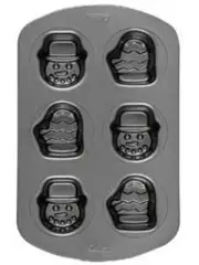 Wilton Non-Stick Snowman and Mitten Mini Loaf Cake Pan NEW With Torn Packaging